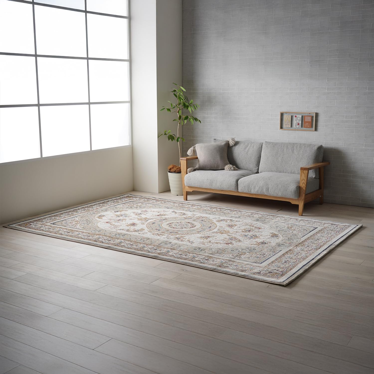 【ISSAページ】 IKEHIKO デザインラグ 160x230cm IKEHIKO モーニング ラグ 正方形 夏用 ふっくら い草 シンプル