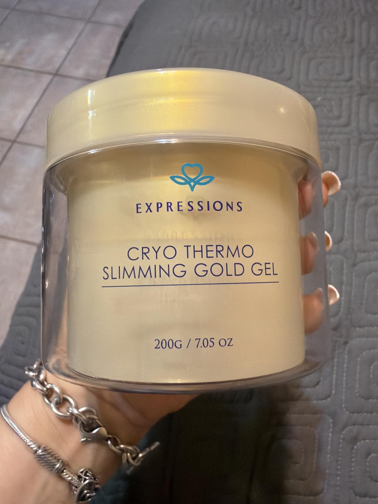 EXPRESSIONS WELLNESS Skin Tightening Cellulite Cream for Body: Golden Sweat Hot Cream for Loose Skin | B Flat Gel for Belly Thigh Butt & Arm Firming Toning Moisturizing Sculpting & Smoothing | 200G
