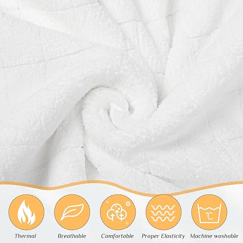 Miniatura 3 de 4 toallas envolventes para mujer, bata de spa con cierre ajustable, parte superior elástica, envoltura ligera para baño y ducha, Blanco