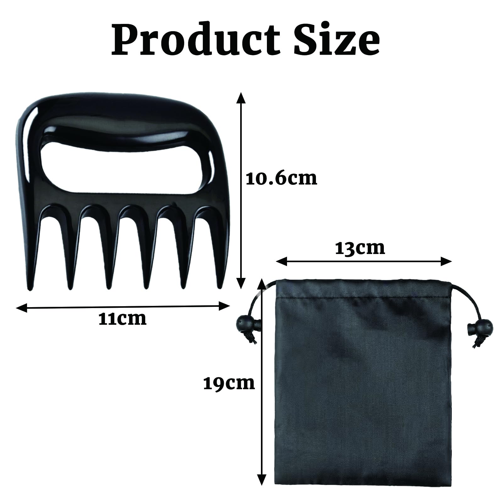 2Pcs Pulled Pork Artigli per Carne, Attrezzi Barbecue Claws, Barbecue Artigli Sfilaccia Pollo, Forchettone da Cucina BBQ, Regali Barbecue Originali per Cuochi/Amanti del Barbecue