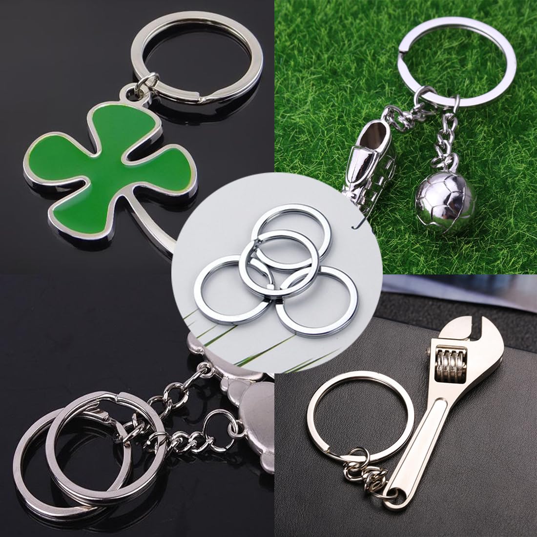 100 Anelli Portachiavi In Acciaio - 25mm, Per Chiavi E DIY Gioielli - Foto 4