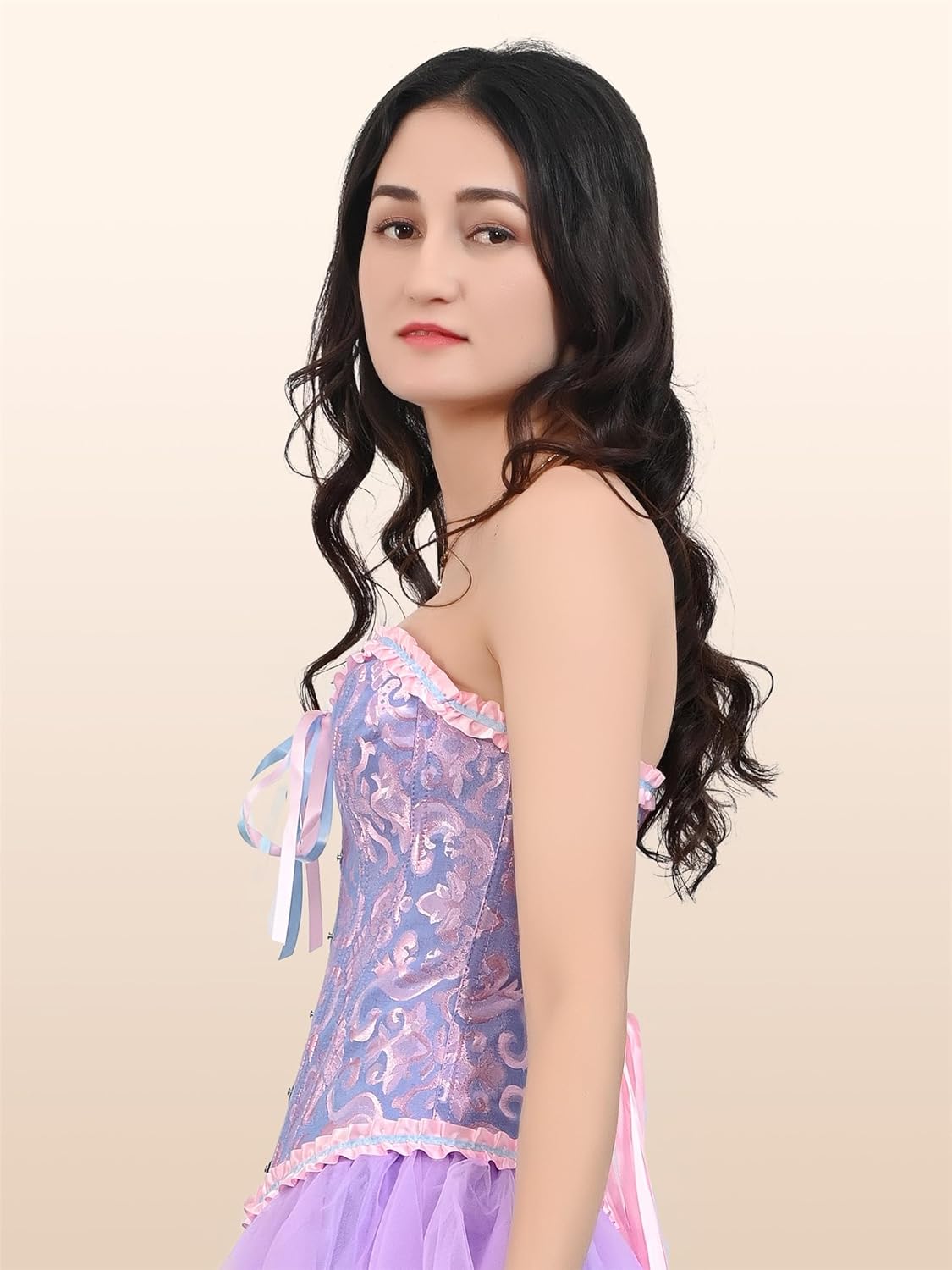 Zhitunemi Corset Tops For Women Costume: Overbust Bustier Renaissance Corsets Cosplay Enthusiasts For Womens Aged 25-35 - Image 2