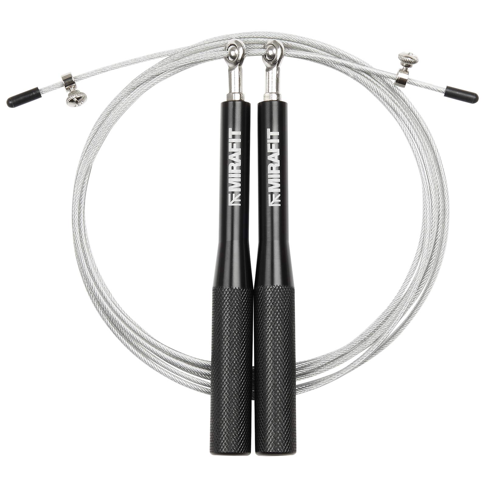 Mirafit Adjustable 3m Ball Bearing Speed Skipping Rope - Aluminium Handles