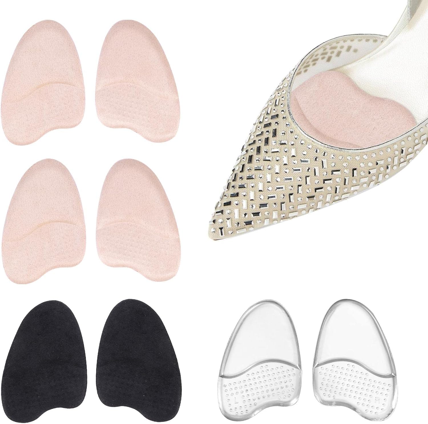 EKDJKK Ball of Foot Cushions for Women, Metatarsal Pads