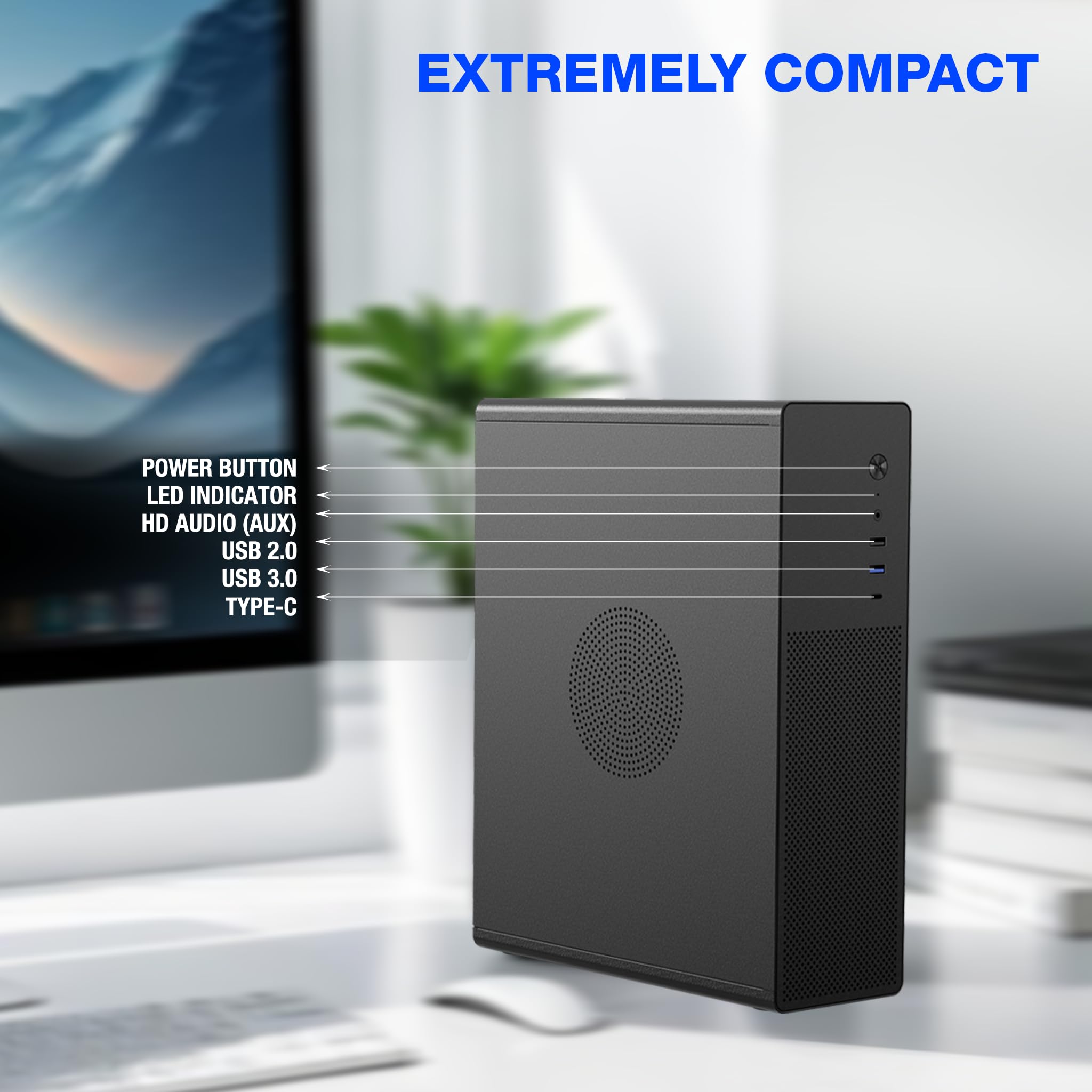 POWER X Slim SFF 8th Gen Desktop | Core i3 8th Gen | 8GB DDR4 RAM