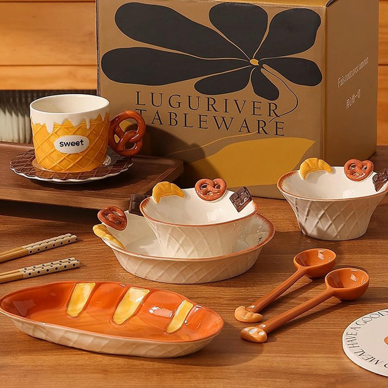 Vaisselle en céramique émaillée pour pain ou eau salée - Assiette de 20,3 cm