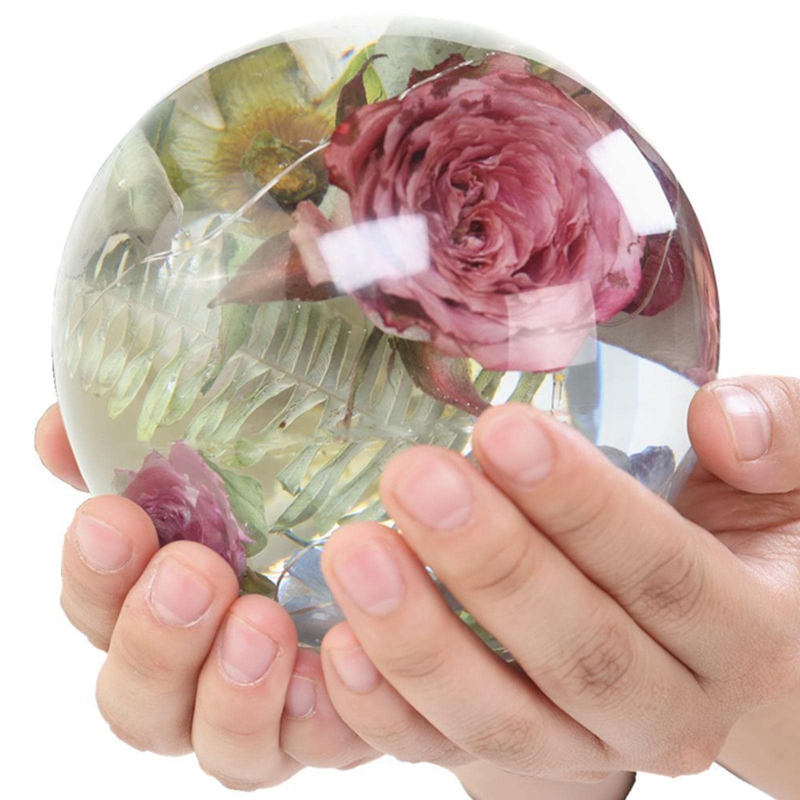 Set di 3 stampi a sfera in resina epossidica in silicone per ciondoli fai da te, strumento per la creazione di gioielli, 120 mm, bianco