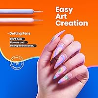 Vista 30 de Beetles - Juego de 6 pinceles de gel para arte de uñas, diseño de esmalte de gel, herramientas de pintura con pincel plano, pincel ovalado, pincel