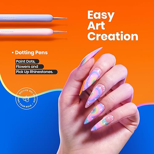 Miniatura 30 de Beetles - Juego de 6 pinceles de gel para arte de uñas, diseño de esmalte de gel, herramientas de pintura con pincel plano, pincel ovalado, pincel