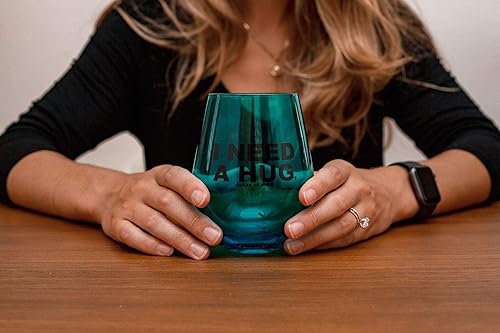 Miniatura 4 de Vaso de vino sin tallo "I Need A HUGe Glass Of Wine" | Taza de vidrio de gran tamaño | Vasos divertidos para té, café, cócteles, bebidas calientes y