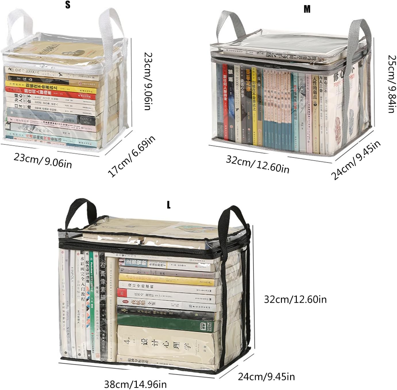 Waterproof Modern Foldable Clear Book Storage Box for Dormitory, Household, Classroom image 4