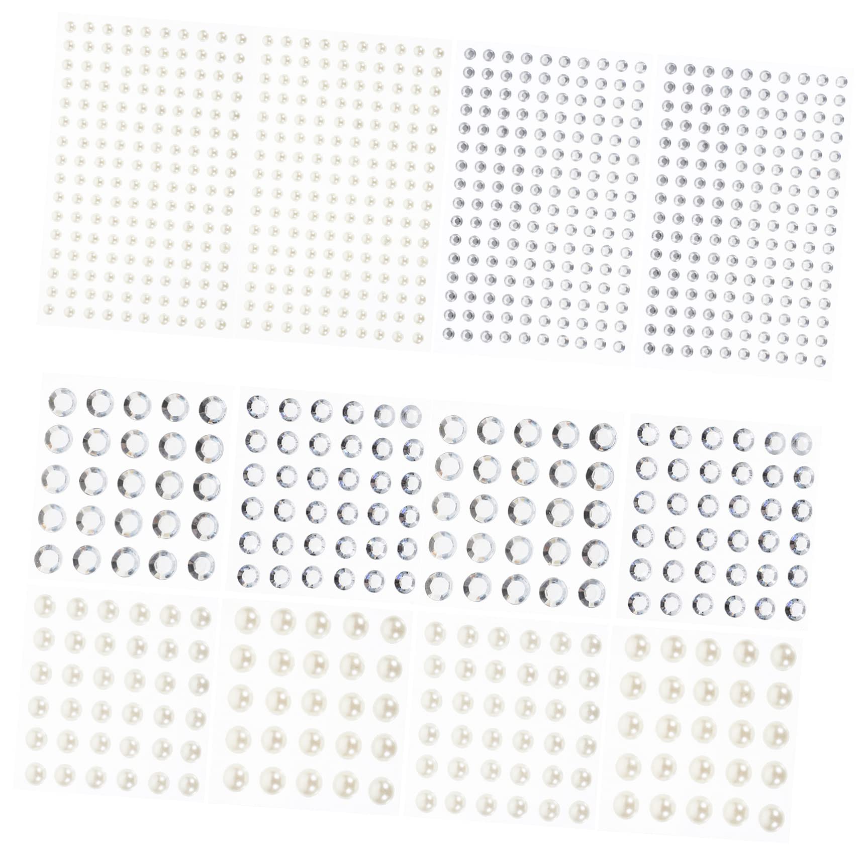 Healeved 48hojas Pegatinas De Rhinestone Para Uñas y Decoración De Manualidades De Charms Acrílicos Brillantes Para Arte De Uñas y Embellecimiento De Proyectos Creativos