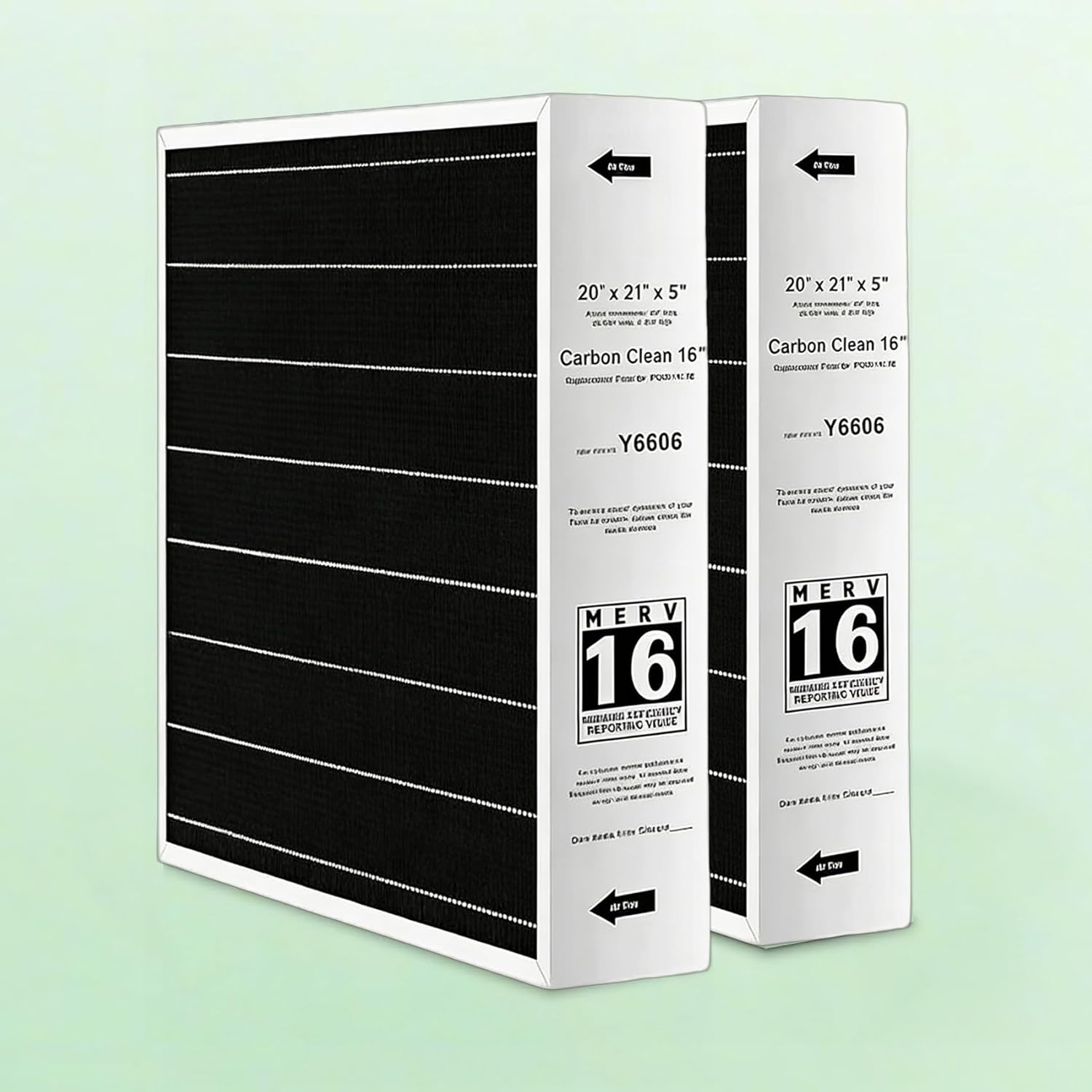 2 Pack Y6606 MERV 16 Filter 20x21x5 - Replacement for Lennox Y6606 Merv 16 filter 20x21x5 - Compatible with Lennox PureAir PCO3-14-16 Air Purifier Purification System