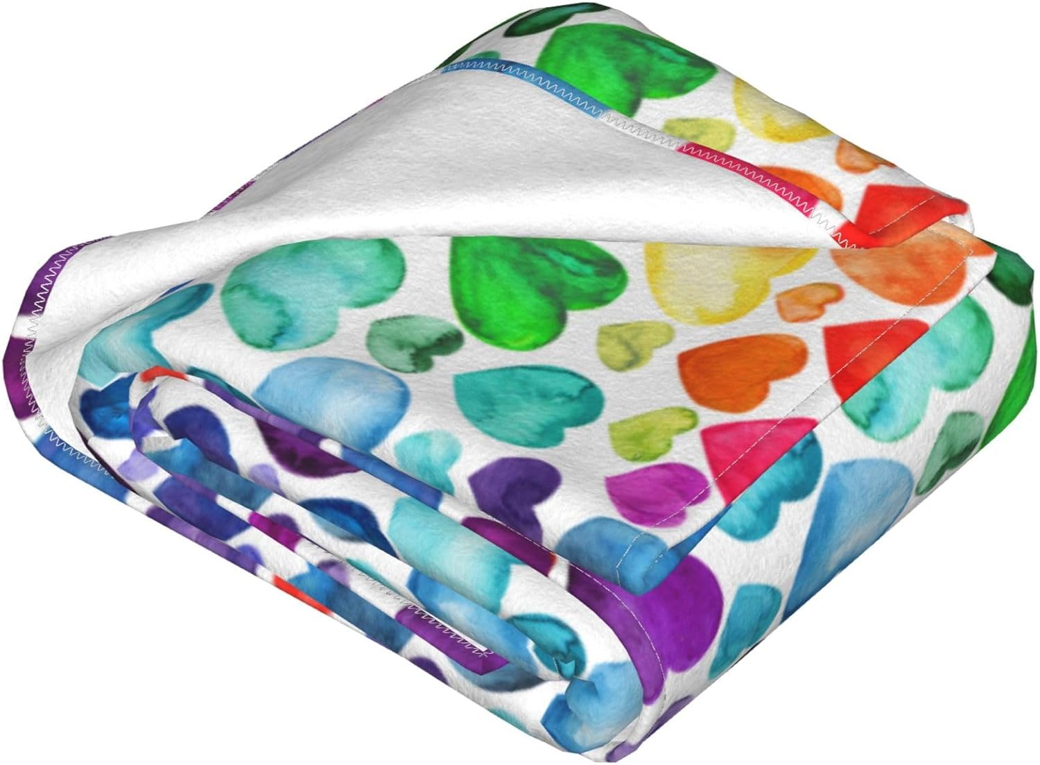 Rainbow Love Fleece Throw Blanket Soft Flannel Plush Lightweight Warm Cozy Blanket for Men Women Couch Bed Sofa Travel 80"x60"