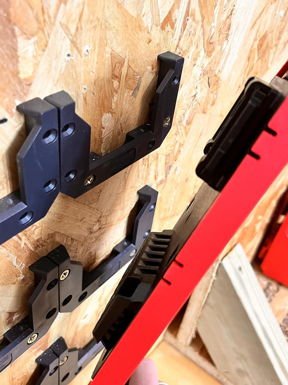 StealthMounts Mounting Cleats V2 for Packout (12 Pack) - Black ABS Plastic Wall Mount Brackets