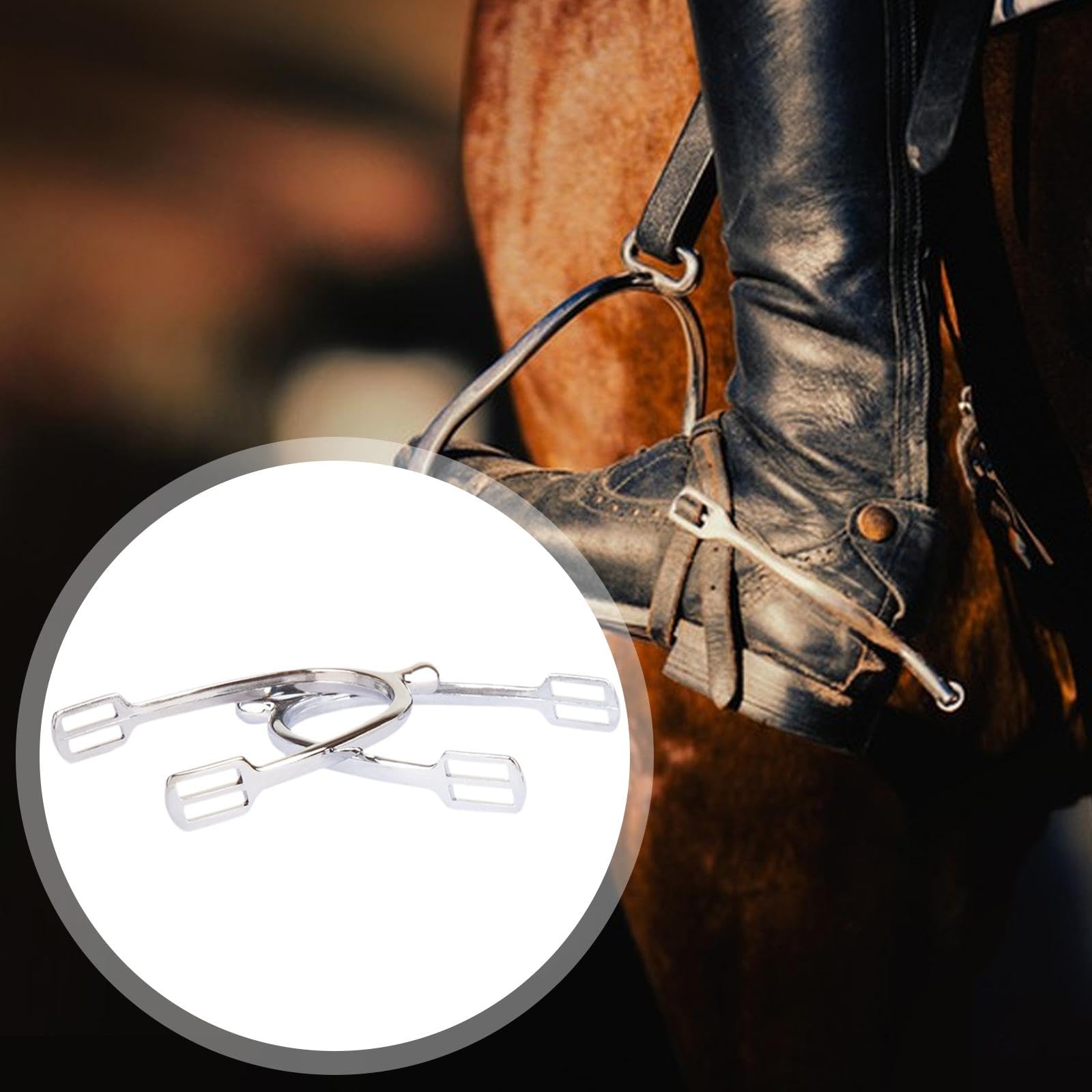 Western Pferdesporen, Reitzubehör Aus Zinklegierung, Einfach Anzubringen für Damen Und Herren, Robuste Konstruktion für, Dressur, Landwirtsc