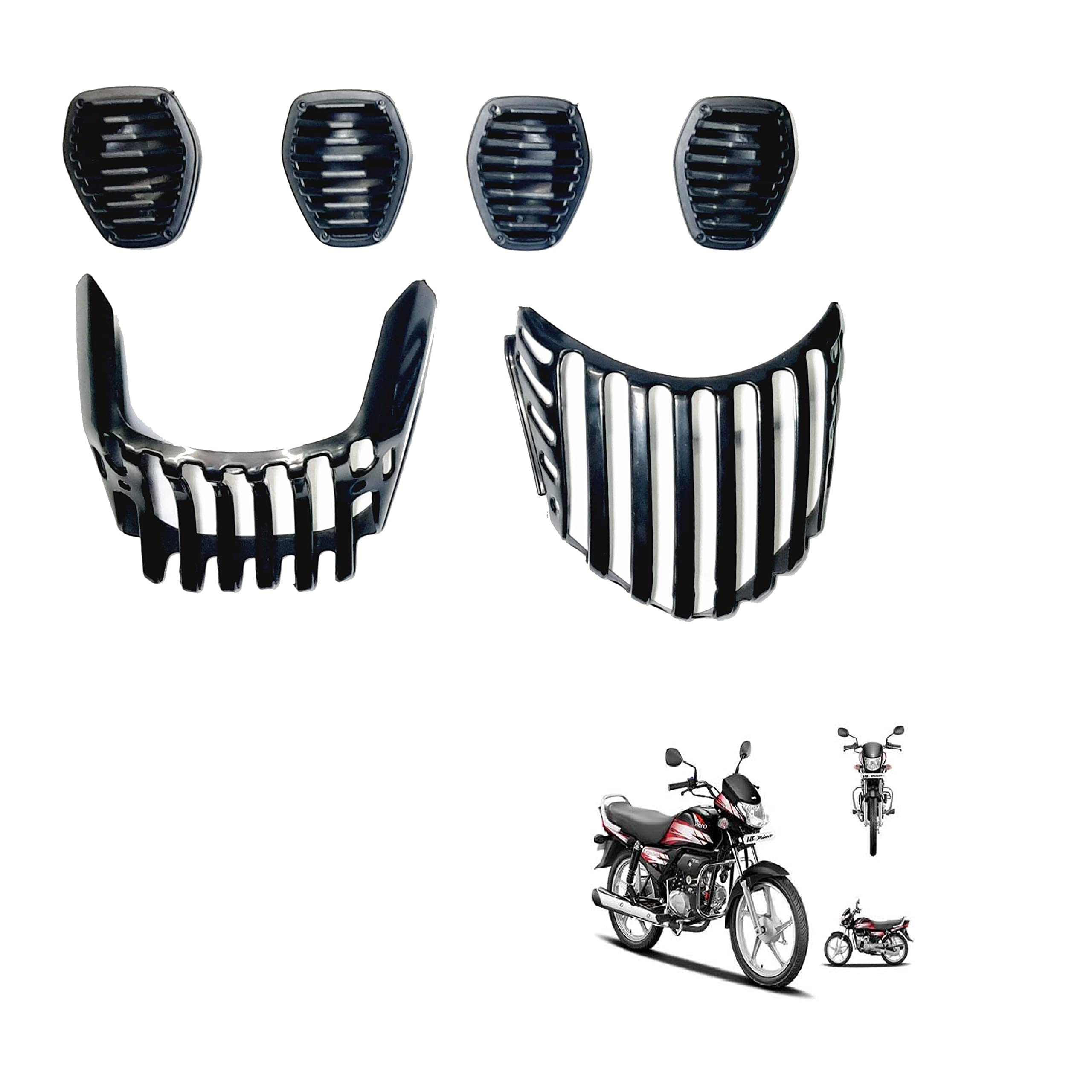 Buy SRPHERE Complete Plastic Grill Set of Headlight, Indicator