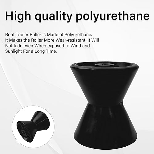 Miniatura 3 de Rodillo de arco de remolque de barco de 4 pulgadas para eje de 12 pulgadas