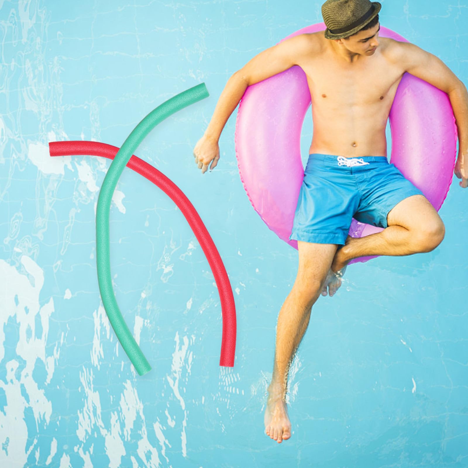 Frites de Piscine en Mousse Epe 4 Pièces pour Entraînement | Séchage Rapide, Nettoyage Facile, Adaptées Adultes et Garçon et Filles, Usage en Bassin Public