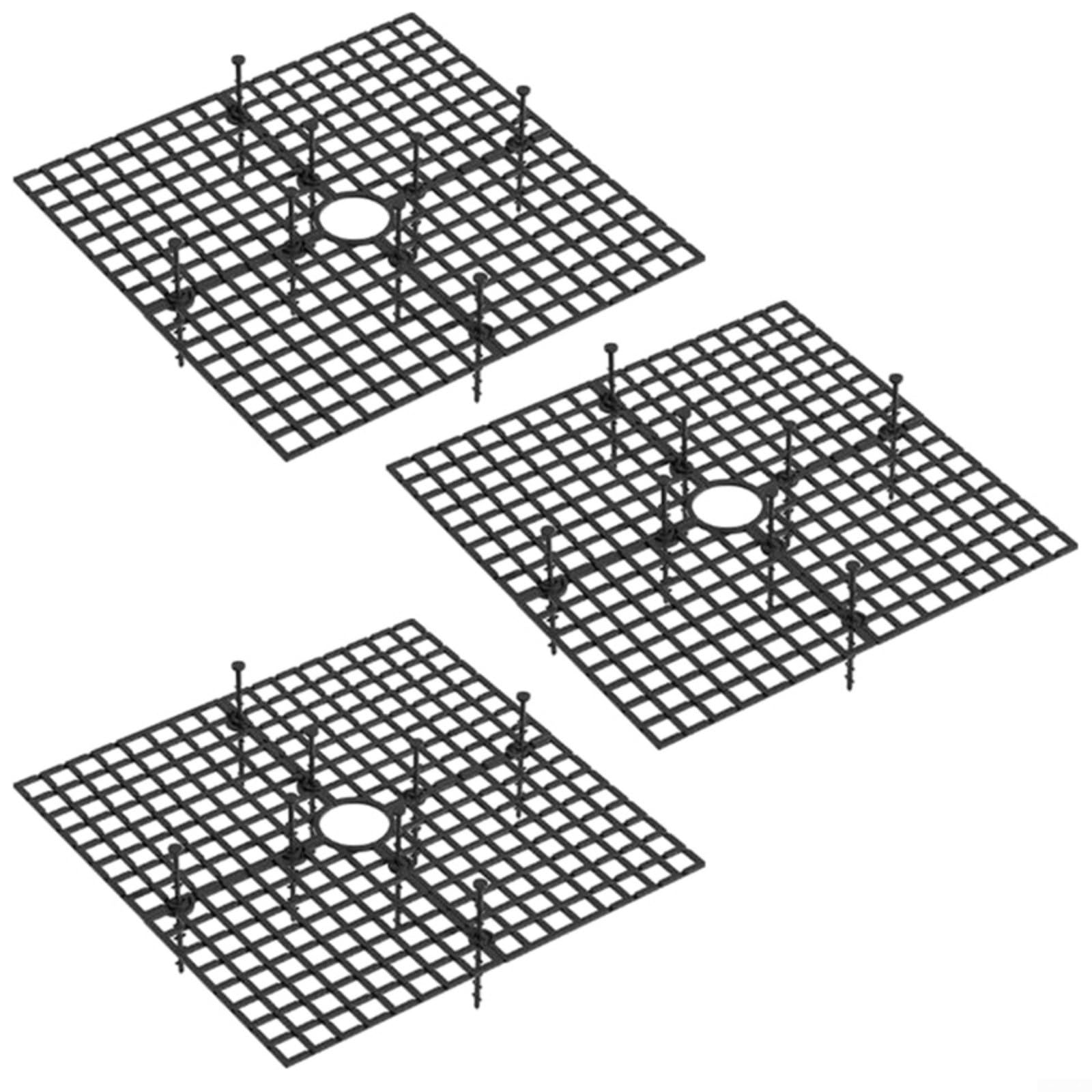 MKTOLHUs 3-Pack Square Flower Pot Covers, 30cm Plastic Plant Pot Sleeves for Indoor Outdoor Gardening, Soil Protectors in Black and Coffee Color(black)