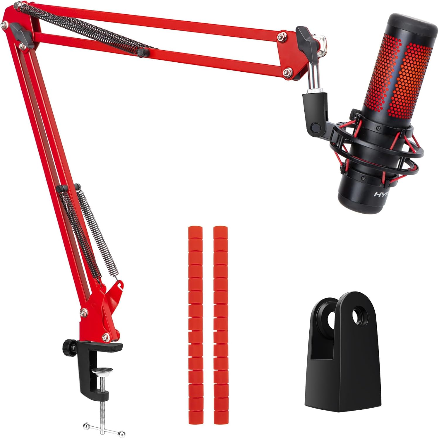 SUNMON Red HyperX QuadCast Boom Arm Upgraded QuadCast