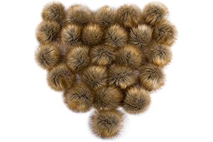Enchanting Furry Ornaments: Embellish Your Creations with 24 Delicate Faux Fur Pompoms
