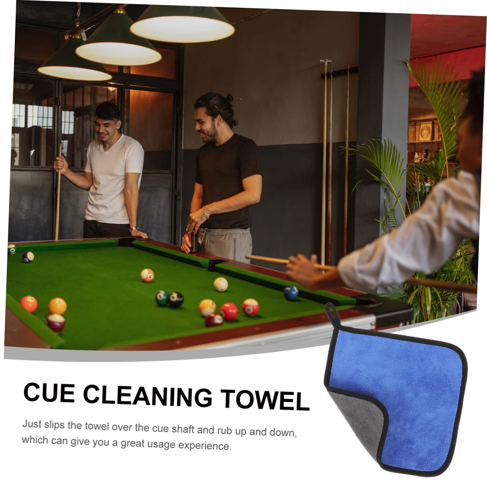 GANAZONO Ensemble de serviettes de nettoyage pour queue de billard en polaire GANAZONO Ensemble de serviettes de nettoyage pour queue de billard en polaire