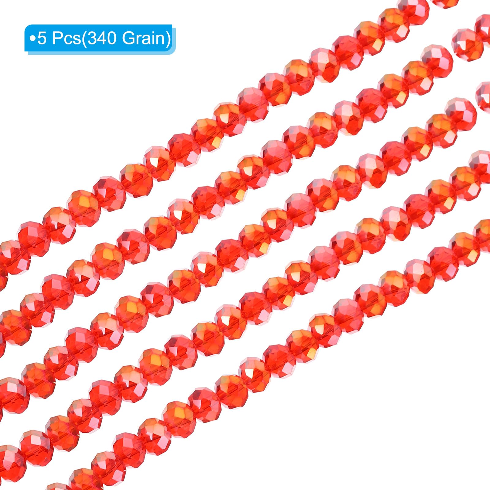 PATIKIL 8 mm Briolette Rondelle Glass Beads - Image 3