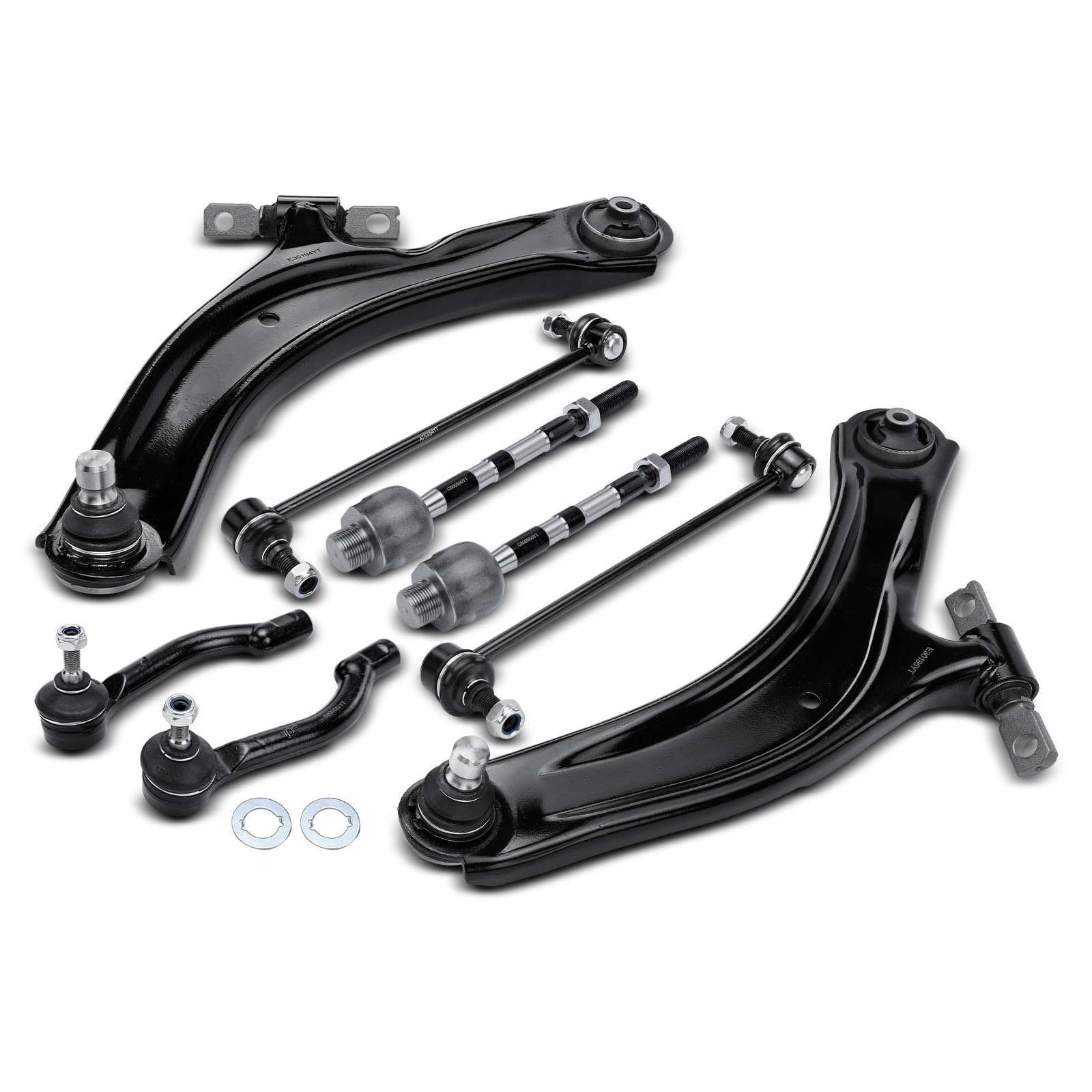 Frankberg 8x Set di bracciali Anteriore Compatibile con Qashqai +2 I J10 JJ10E NJ10 1.5L-2.0L 2007-2013 X-Trail T31 2.0L 2.5L 2007-2013 KolE.O.S I HY Replace# 54501JG00A, 54500JD000