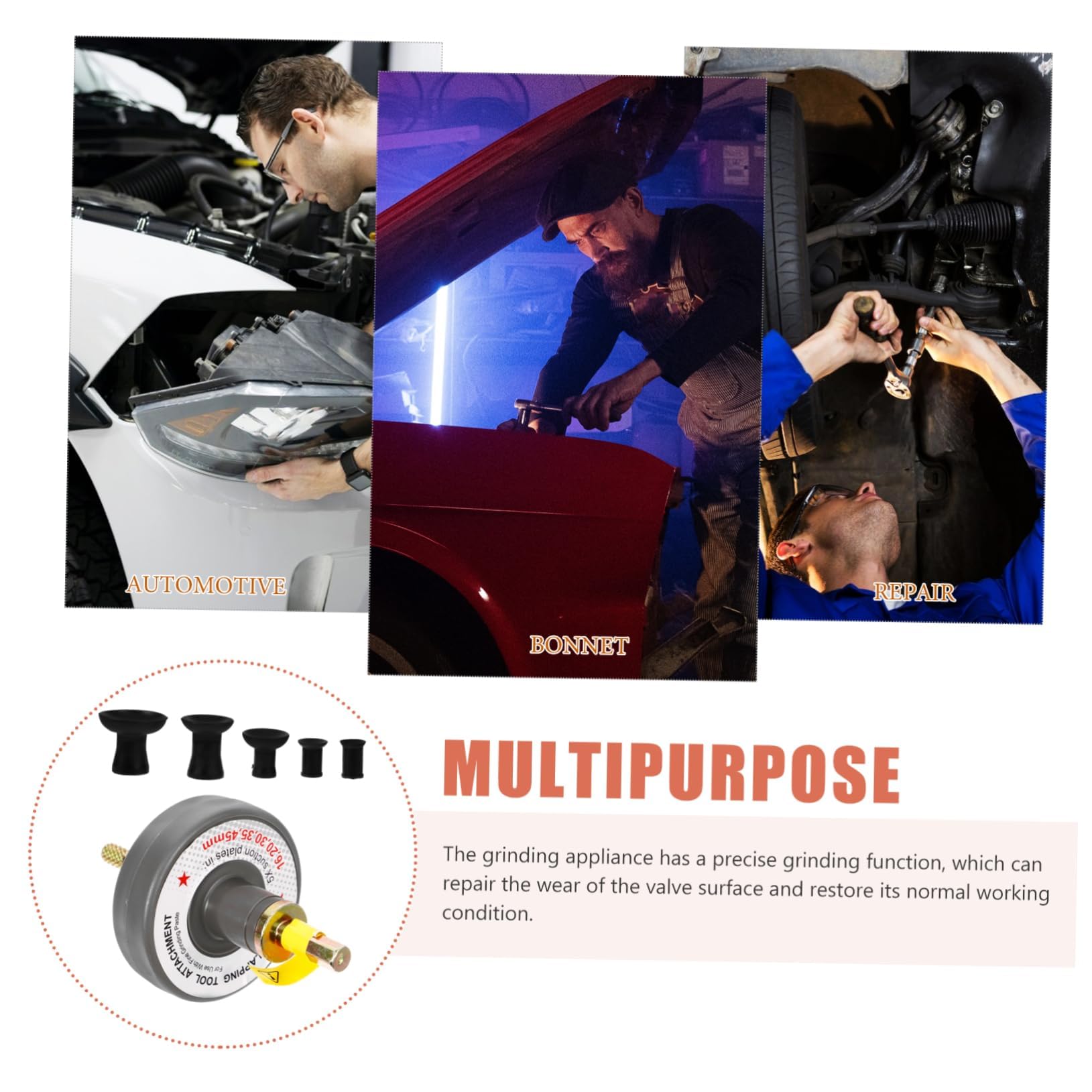 Alipis Automotive Repair Tool Valve Grinding Kit for Car Engine Valves Precision Grinding Tool