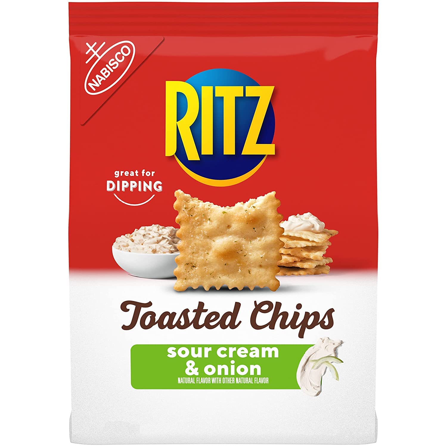Ritz Toasted Chips Sour Cream and Onion Crackers, 8.1 oz Bags (229 g)