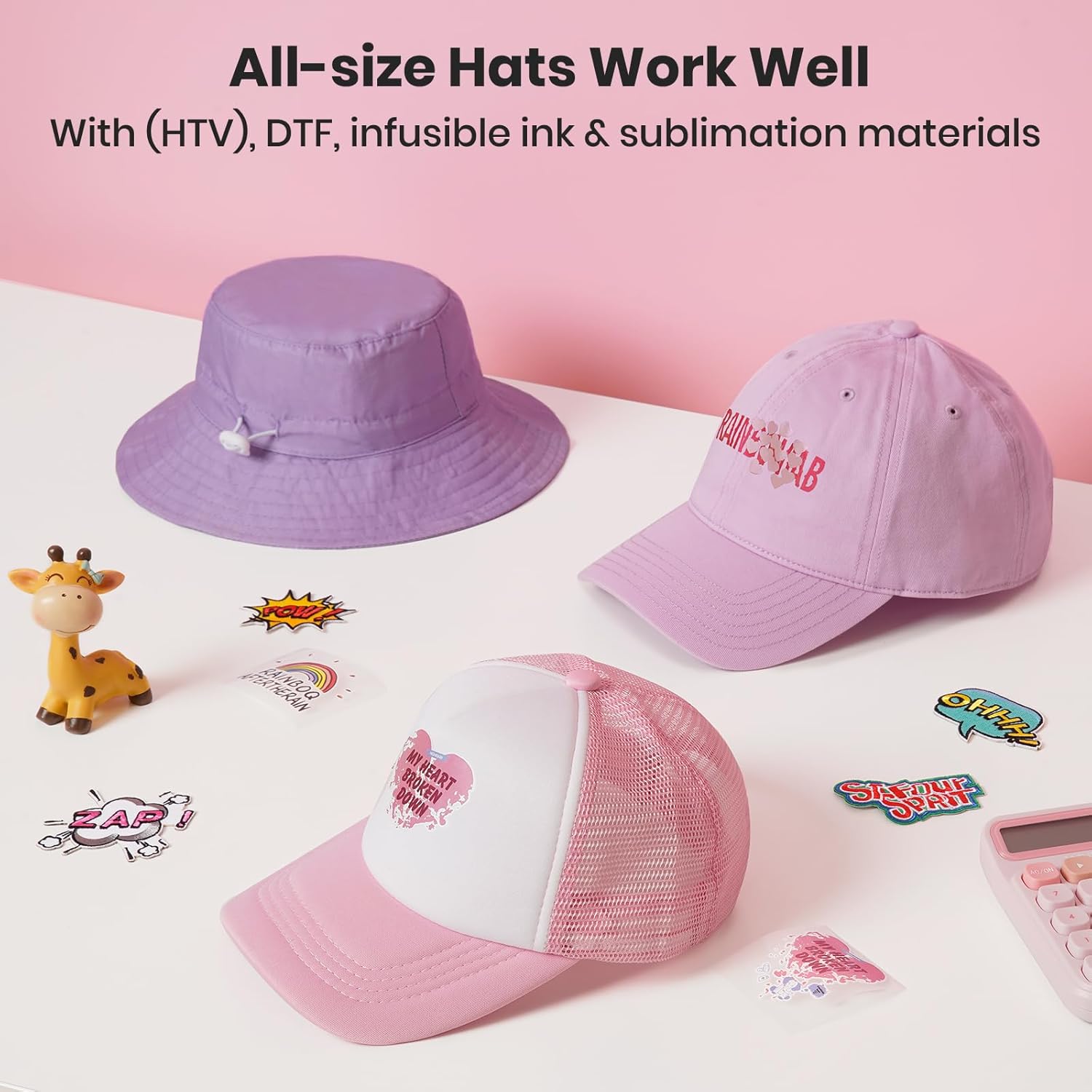 Pear Powder Hat Press Machine with 4 Rolls 10mm x33m(108ft) Heat Tape for Sublimation Pear Powder Hat Press Machine with 4 Rolls 10mm x33m(108ft) Heat Tape for Sublimation