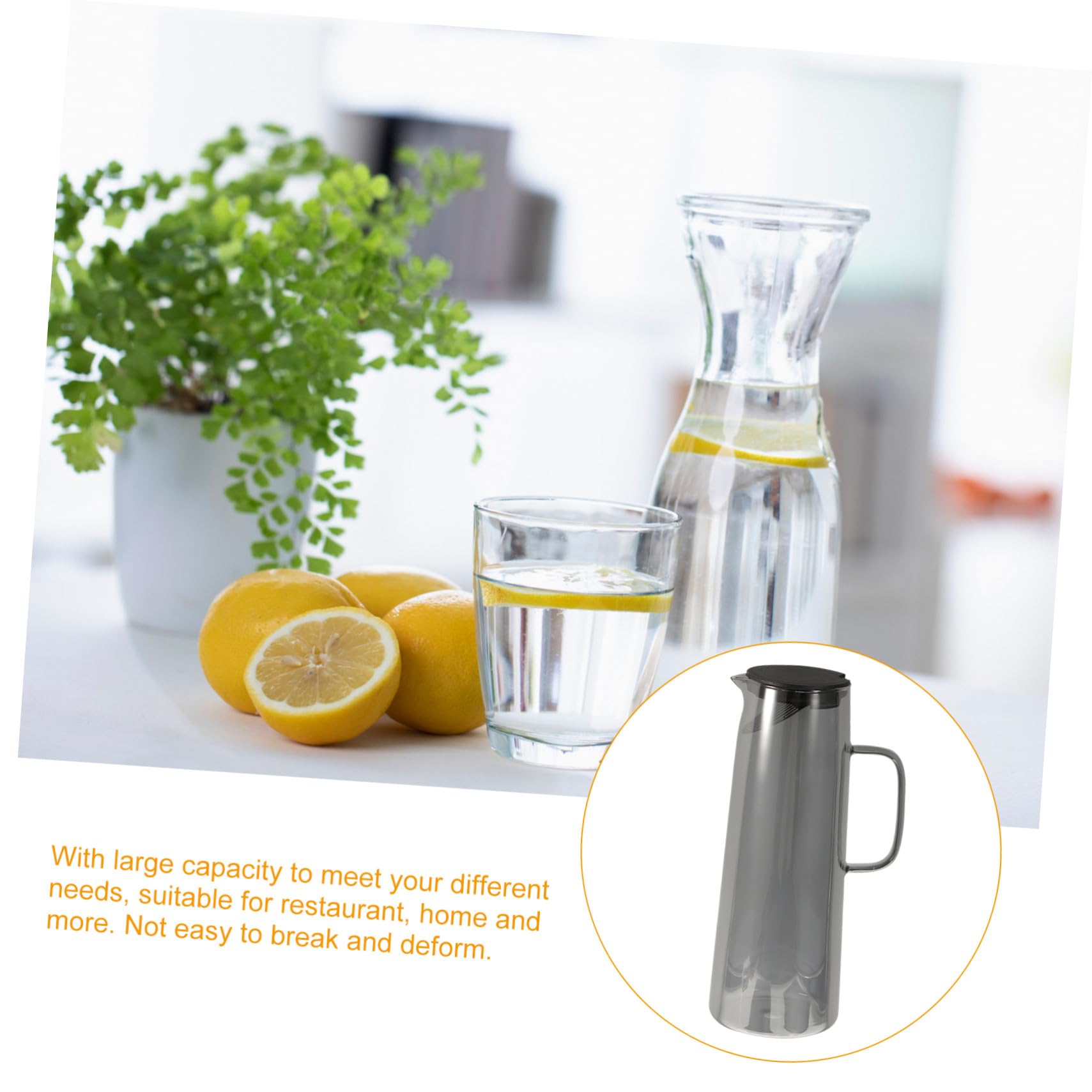 VALICLUD Jarra de Agua de Vidrio Hervidor de Agua para Cocina Grande con Tapa y Preparar Té