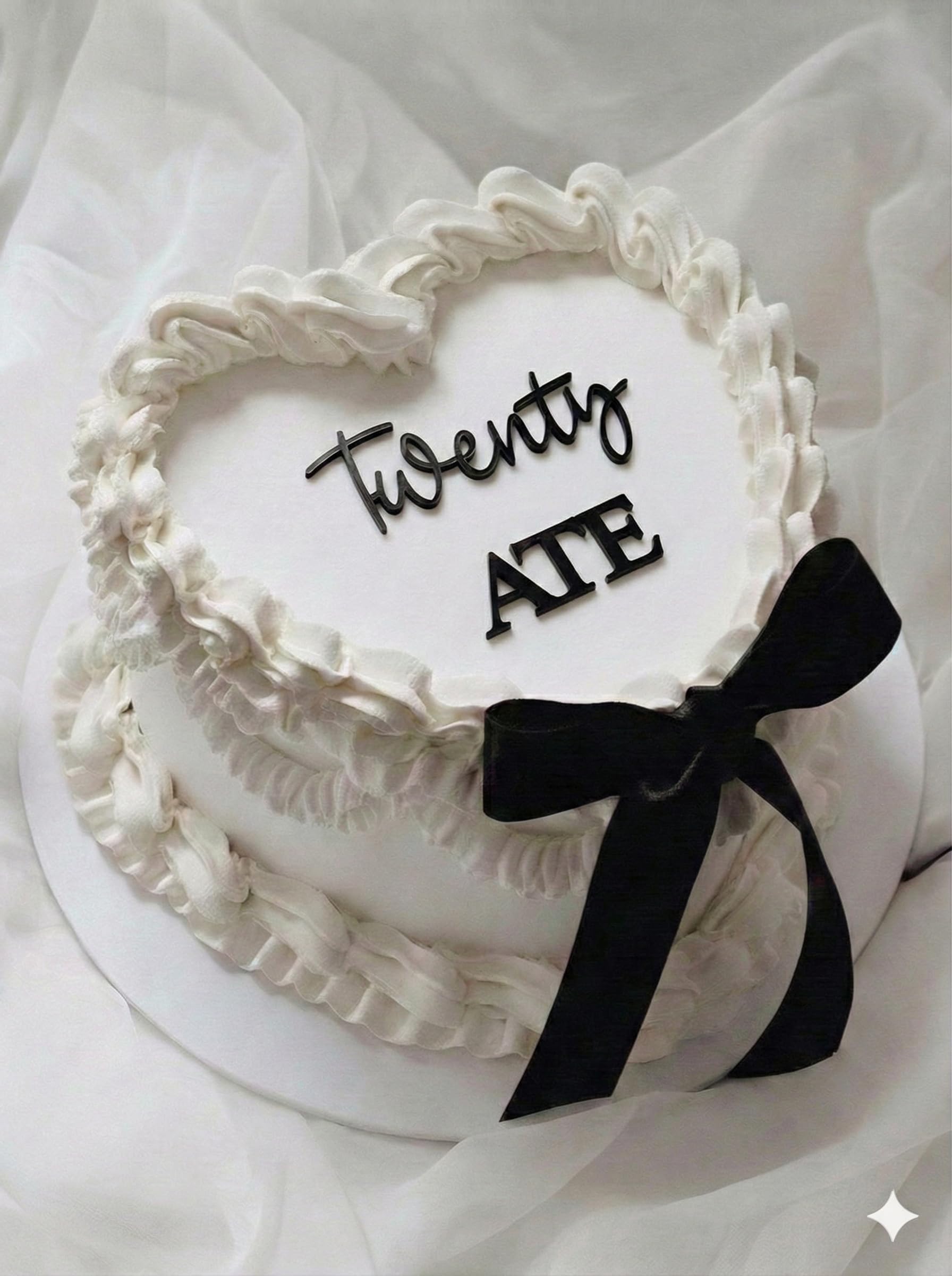 Twenty ATE Cake Topper – 28th Birthday Cake Charm, Black Gloss Acrylic, 3mm Thick, Premium Laser Cut Decoration for twenty-eighth Celebration Lambeth Vintage Style