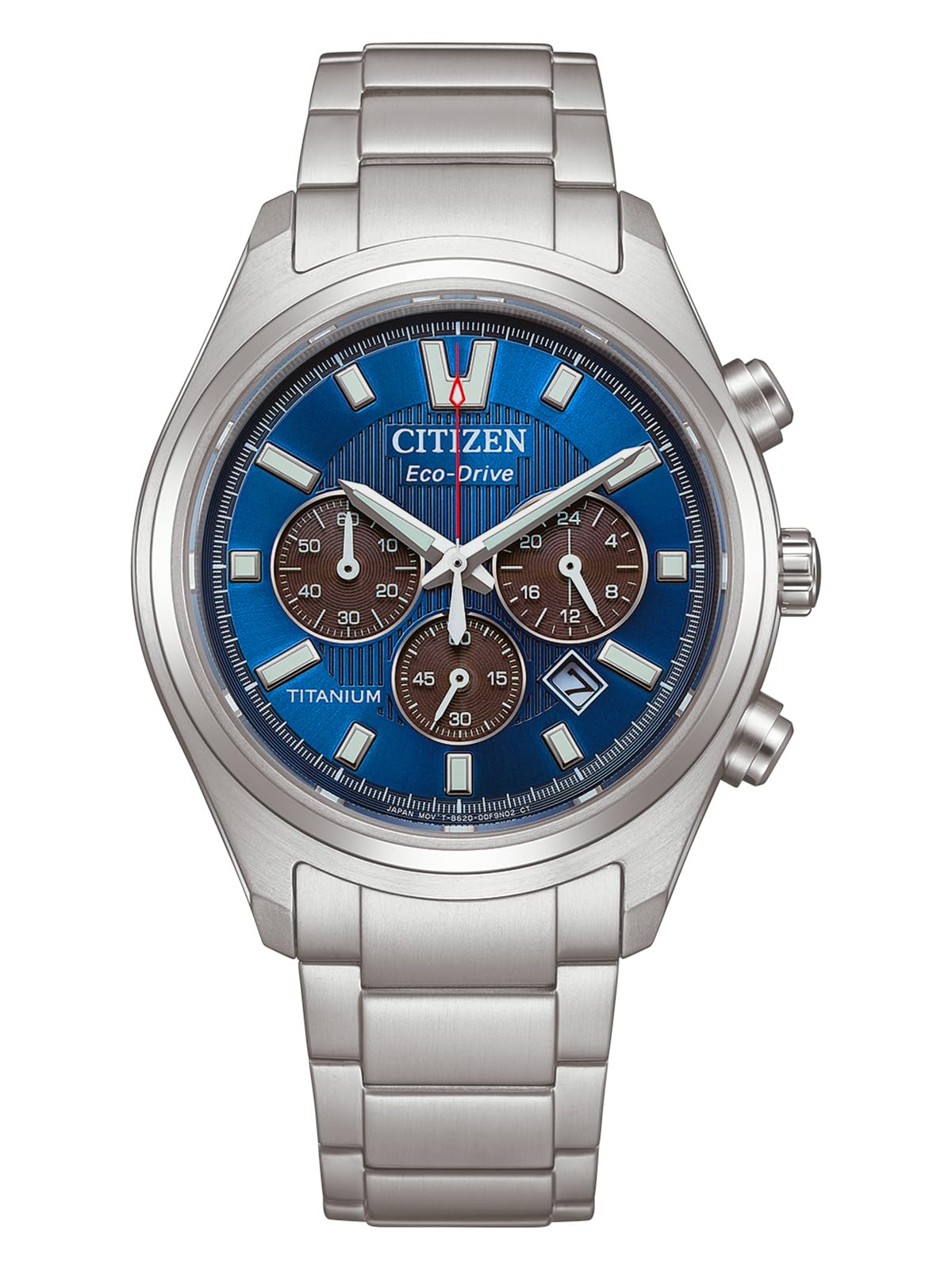 Citizen Eco-Drive Herrenuhr Chronograph Solar Titan/Blau CA4750-51L