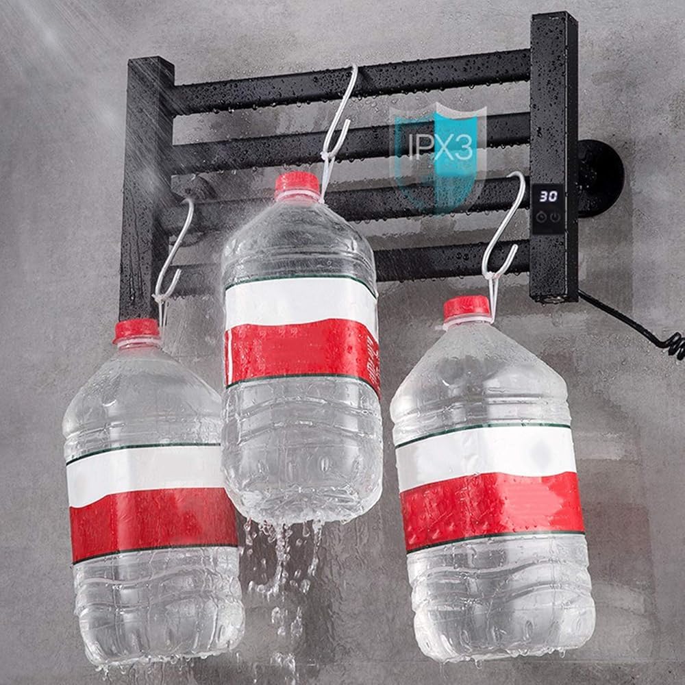 Radiateur électrique chauffant portable sur pied ou mural certifié CE pour serviettes et vêtements