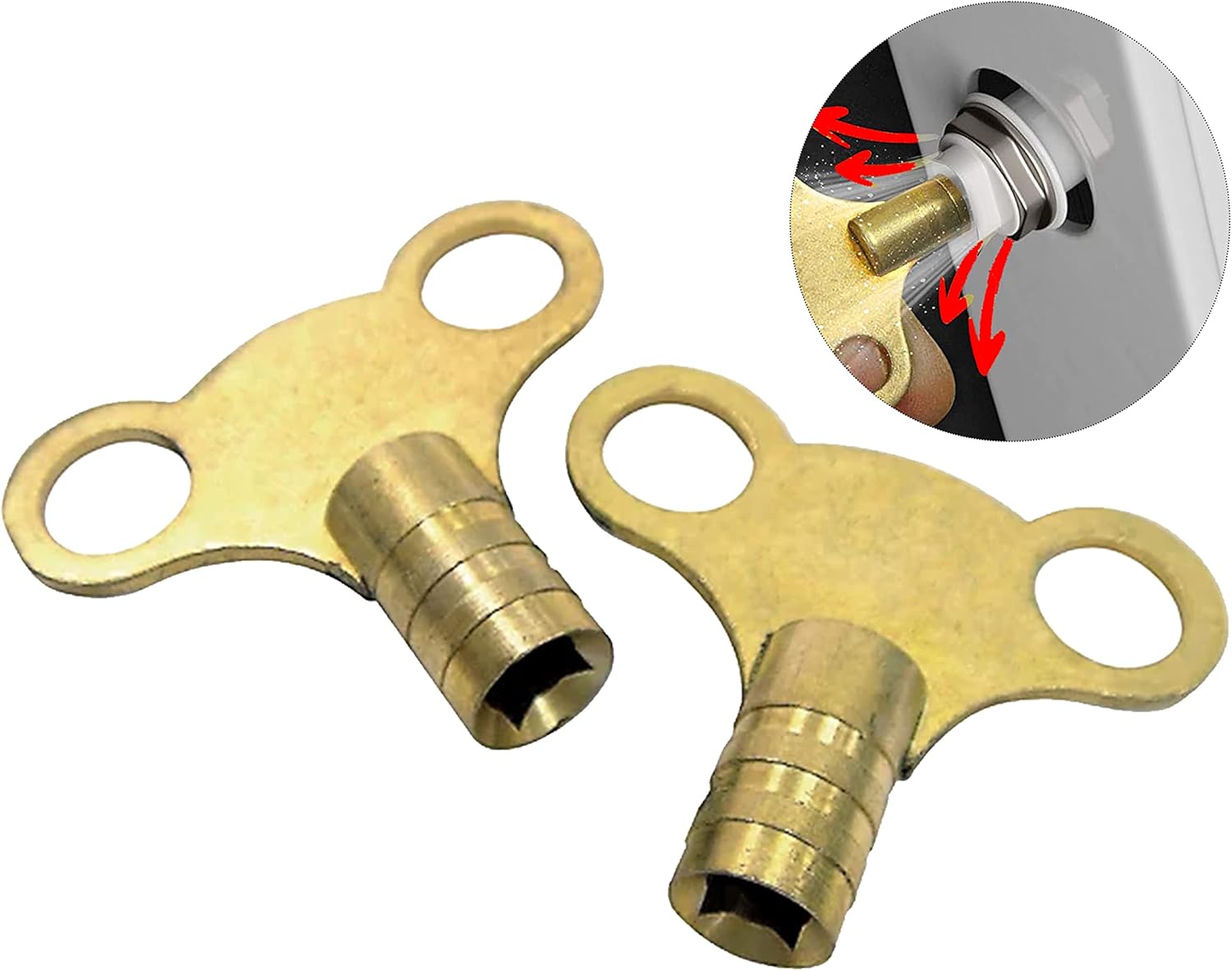 Pack of 2 & 4 Radiator Bleed Key Radiator Valve Clock Key for Bleeding