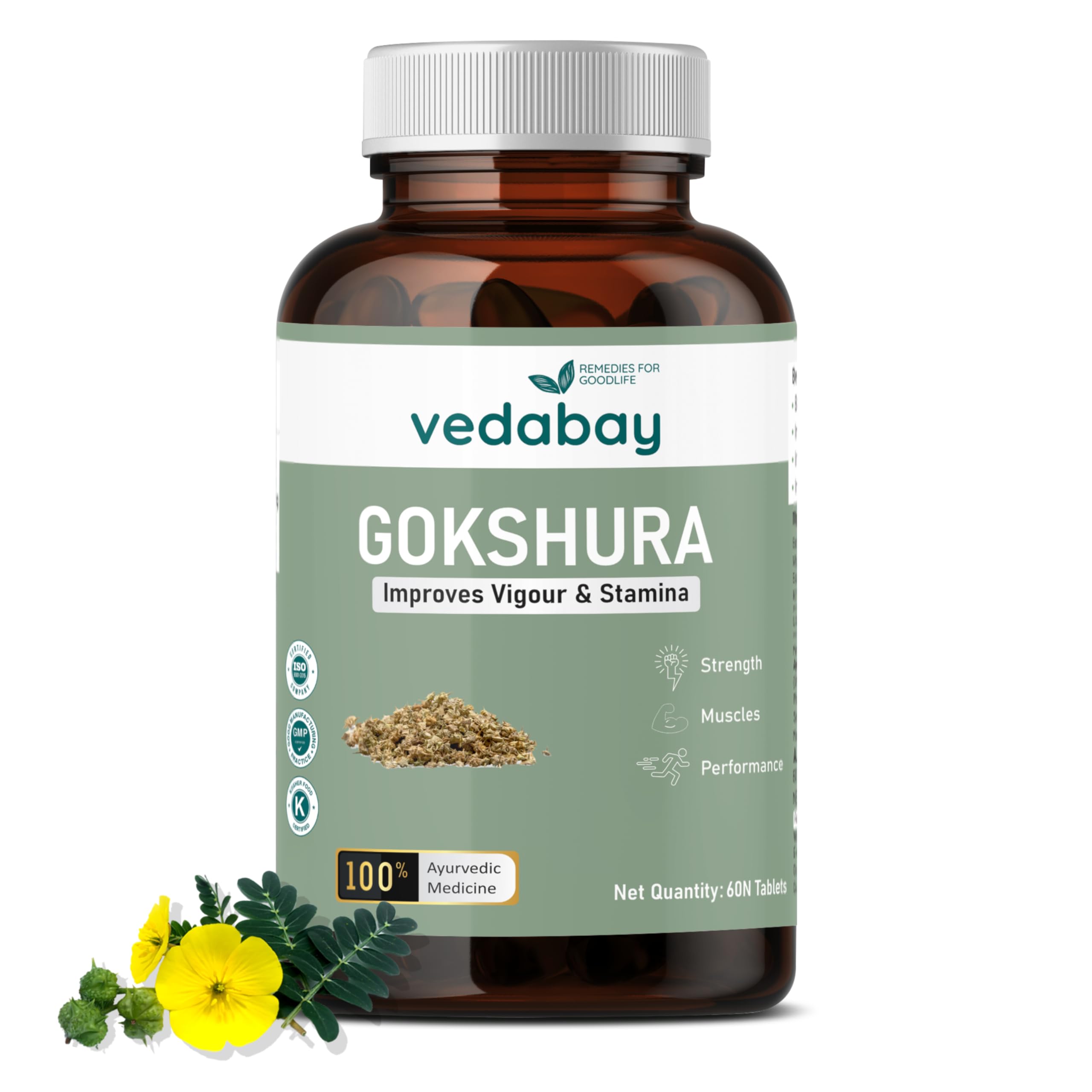 Vedabay Gokshura Tablets 600 Mg, Rejuvenates Mind and Body, Improves Vigour, Tribulus Terrestris, Ultra High Concentrated 70% Saponins, For Both Men & Women, 60 Gokshura Tablets (B0CLYBZ6Z9) Amazon Price History, Amazon Price Tracker
