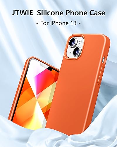 Miniatura 5 de Funda 5 en 1 para iPhone 13 de 6.1 pulgadas, con 2 protectores de pantalla + 2 protectores de lente de cámara, funda delgada de silicona líquida a