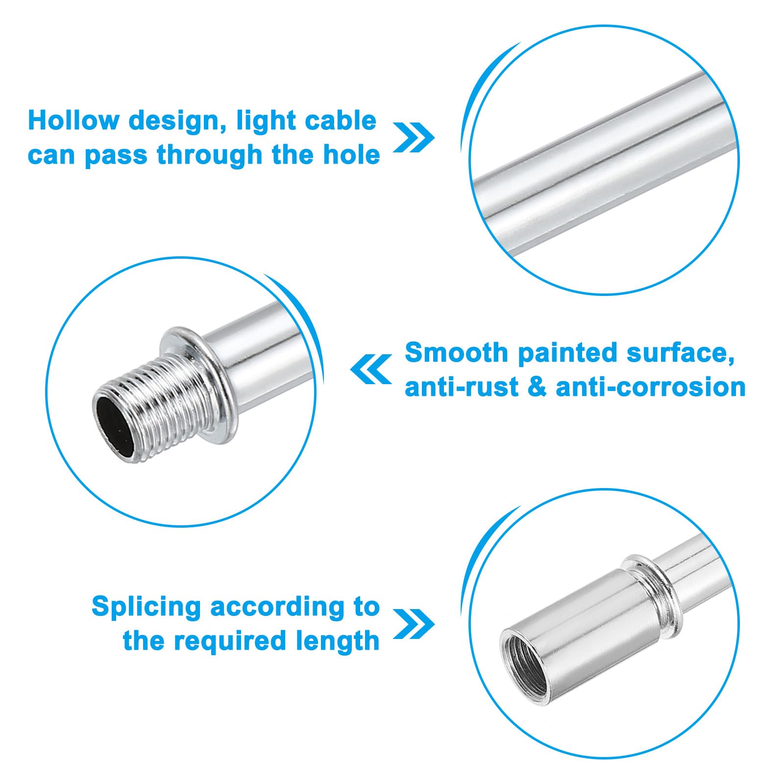 PATIKIL Straight Pipe Lamp Stems Rod Kit - Image 3