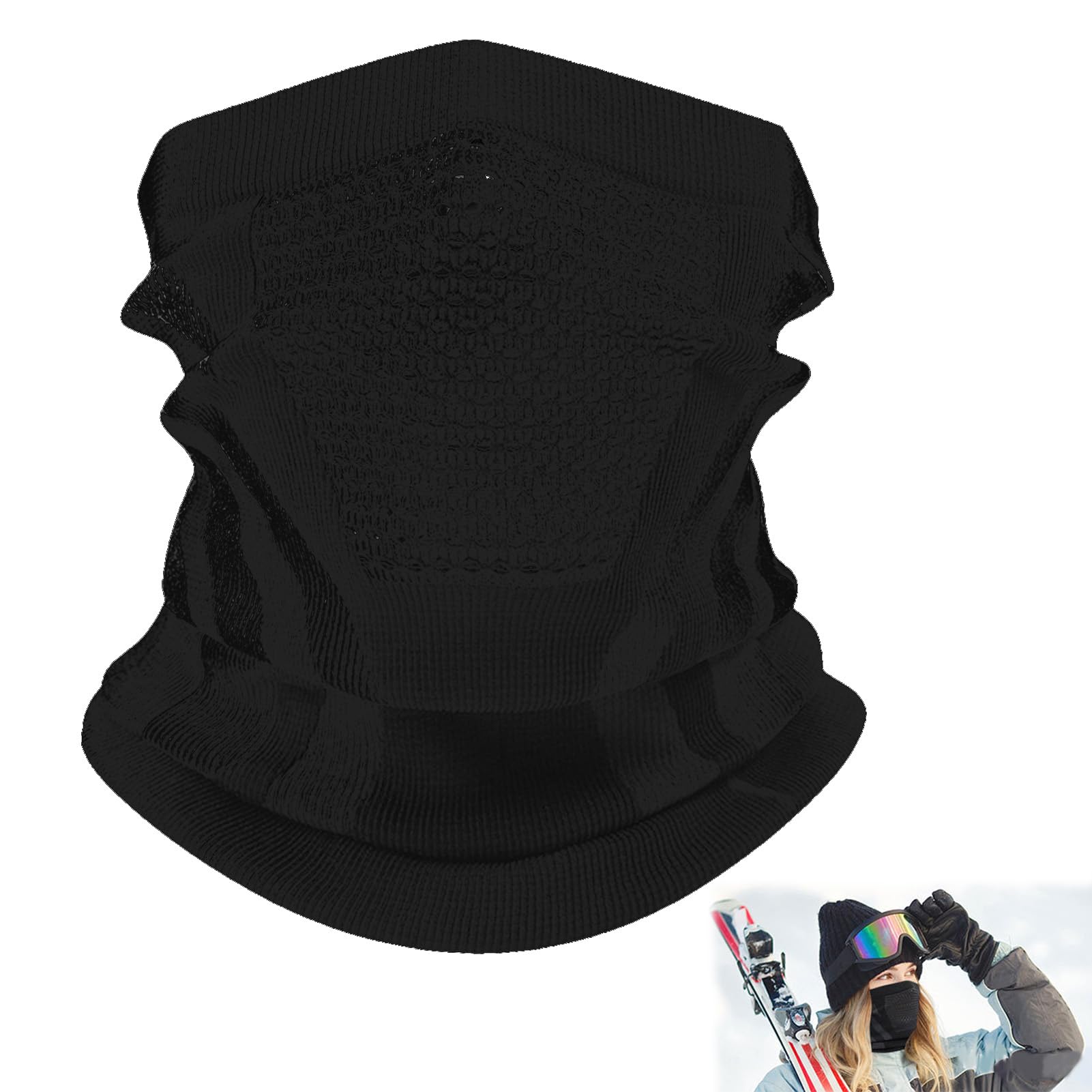 Calentador De Cuello Multifuncional Para Hombre Y Muje, Mascarilla De Alta Elasticidad, Transpirable Y Térmico Para Ciclismo, Esquí, Running Y Actividades Al Aire Libre, Bufanda Tubular