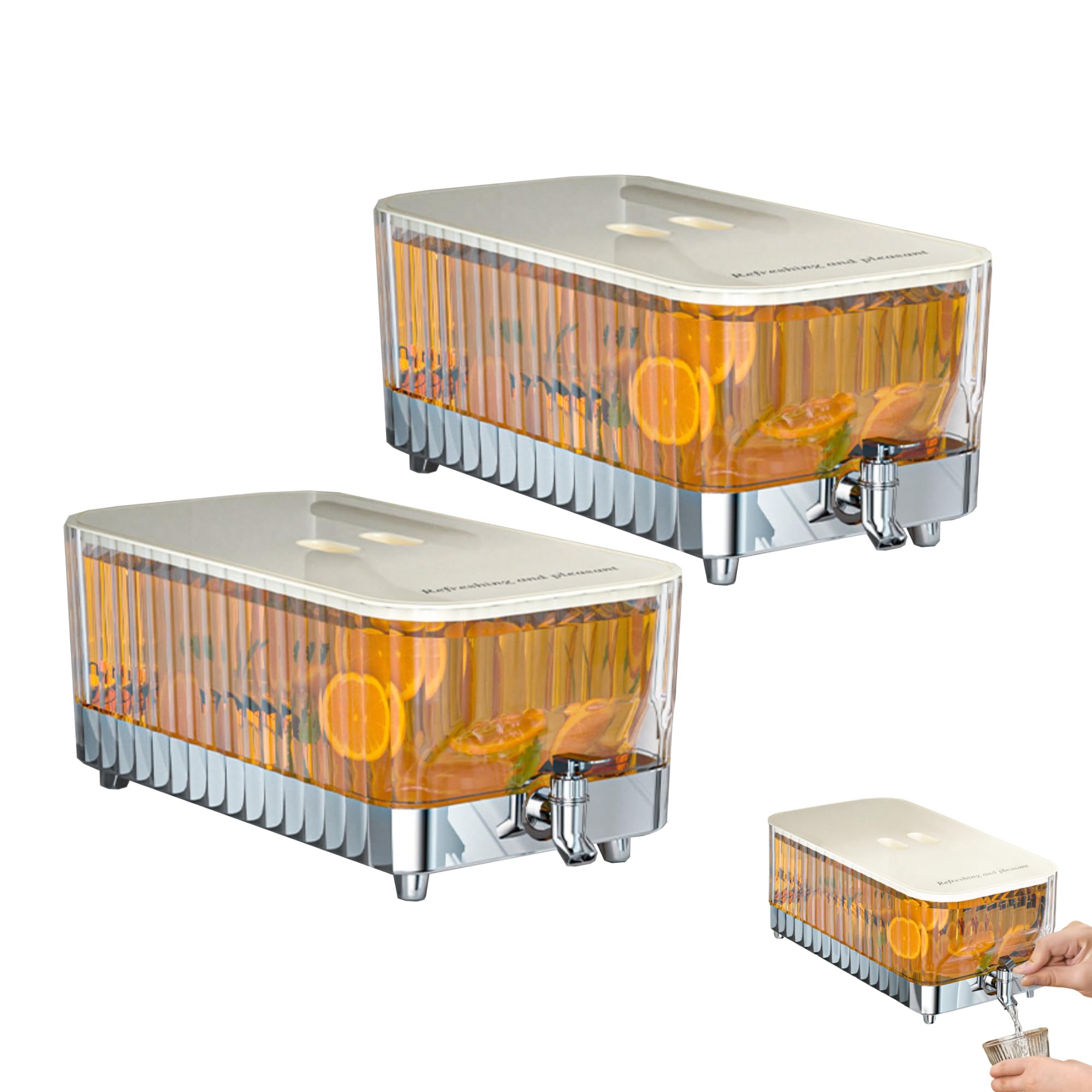 Maisite 3.5L Glas Getränkespender - Mit Zapfhahn Für Kühlschrank