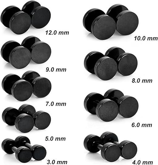 Orecchini A Vite In Acciaio Inossidabile Unisex – Gioielli Punk Argento – 2 Pezzi – Ideali Per Uomo E Donna