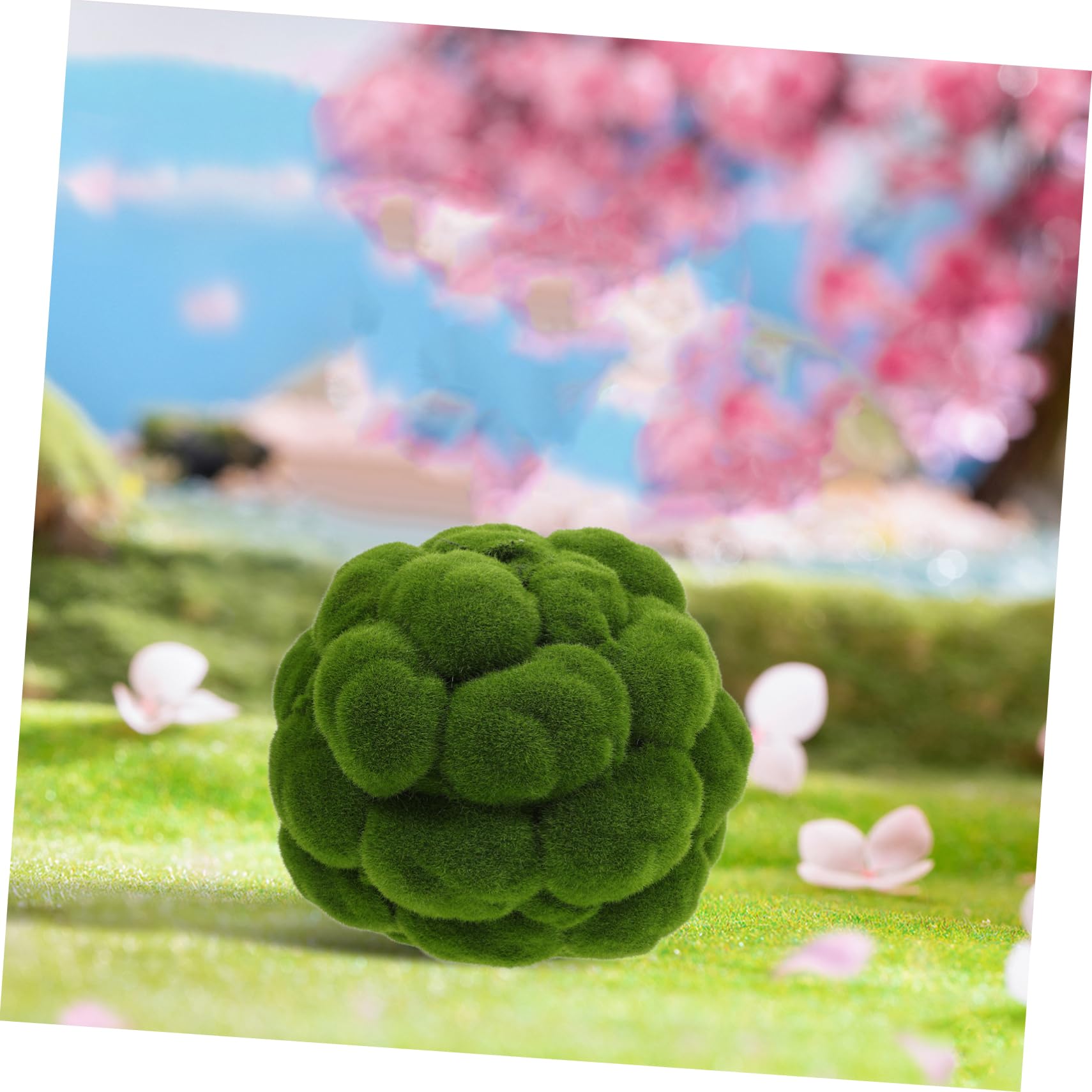 Vaguelly Pallina di Muschio Artificiale in Pvc Verde, Aspetto Realistico, Resistente alla Deformazione, Decorazione per Soffitti e Paesaggi
