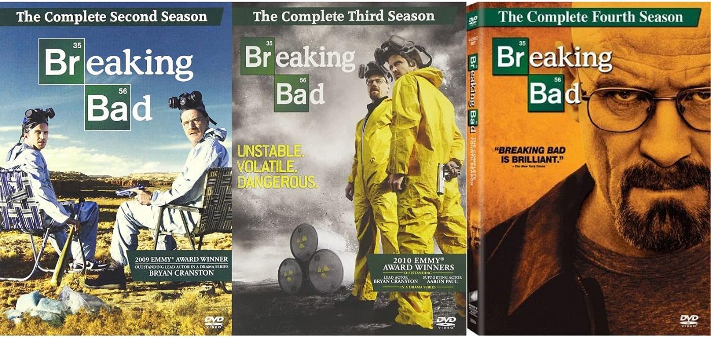 Breaking Bad Complete Seasons 2 / 3 / 4 (9 Disc DVD Set - All 39 Episodes - 30.5 Hours) - Bryan Cranston (Emmy Award Winner), Aaron Paul, Anna Gunn, RJ Mitte, Betsy Brandt, Dean Norris, Bob Odenkirk