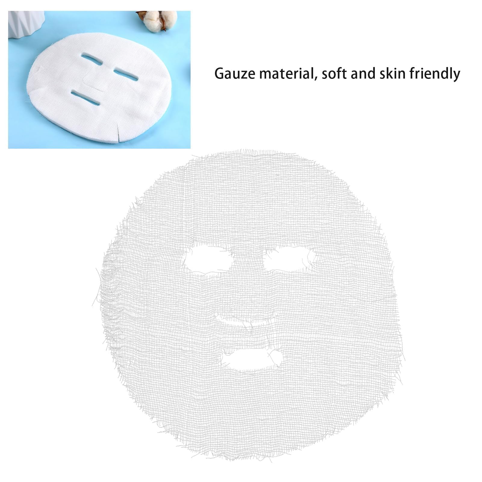 100 pièces de gaze pour haute fréquence, forte Absorption d'eau, tampons faciaux doux à haute fréquence, gaze faciale pour haute fréquence