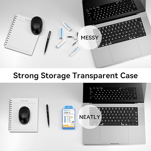 Miniatura 6 de Henreepow Baterías AA recargables, batería USB de litio doble A, carga rápida USB C de 1.5 V, voltaje constante, 1200 ciclos de larga duración