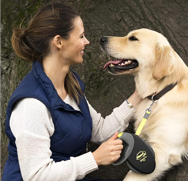Foto 2 de 2 de Flexi® Giant L Cinta 8 m Negro/Amarillo neón, Correa Extensible para Perros hasta máx. 50 kg