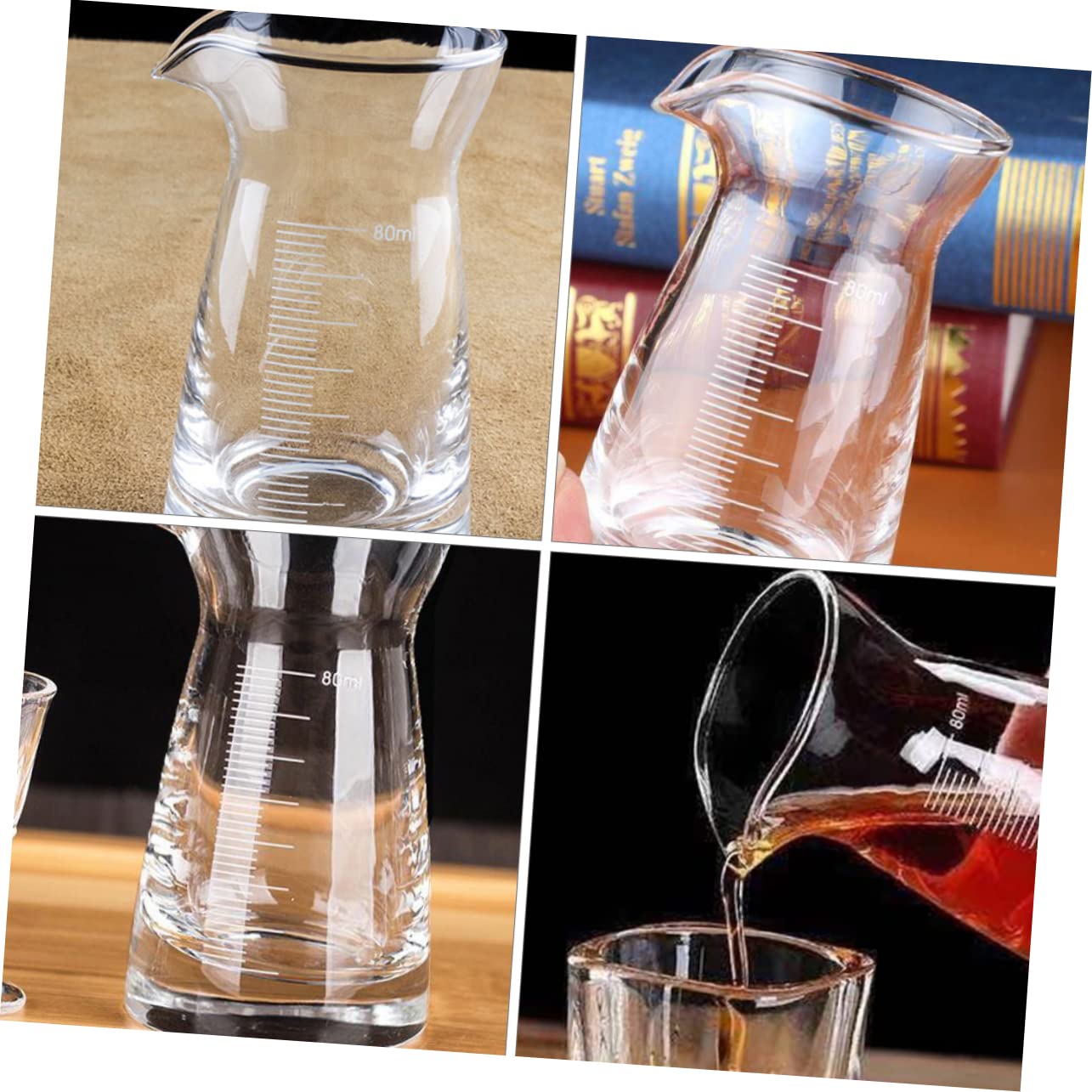 Didiseaon 6pezzi Bicchieri Misuratori con Scala di per Bevande e Cocktail per Birra Vodka e Whiskey