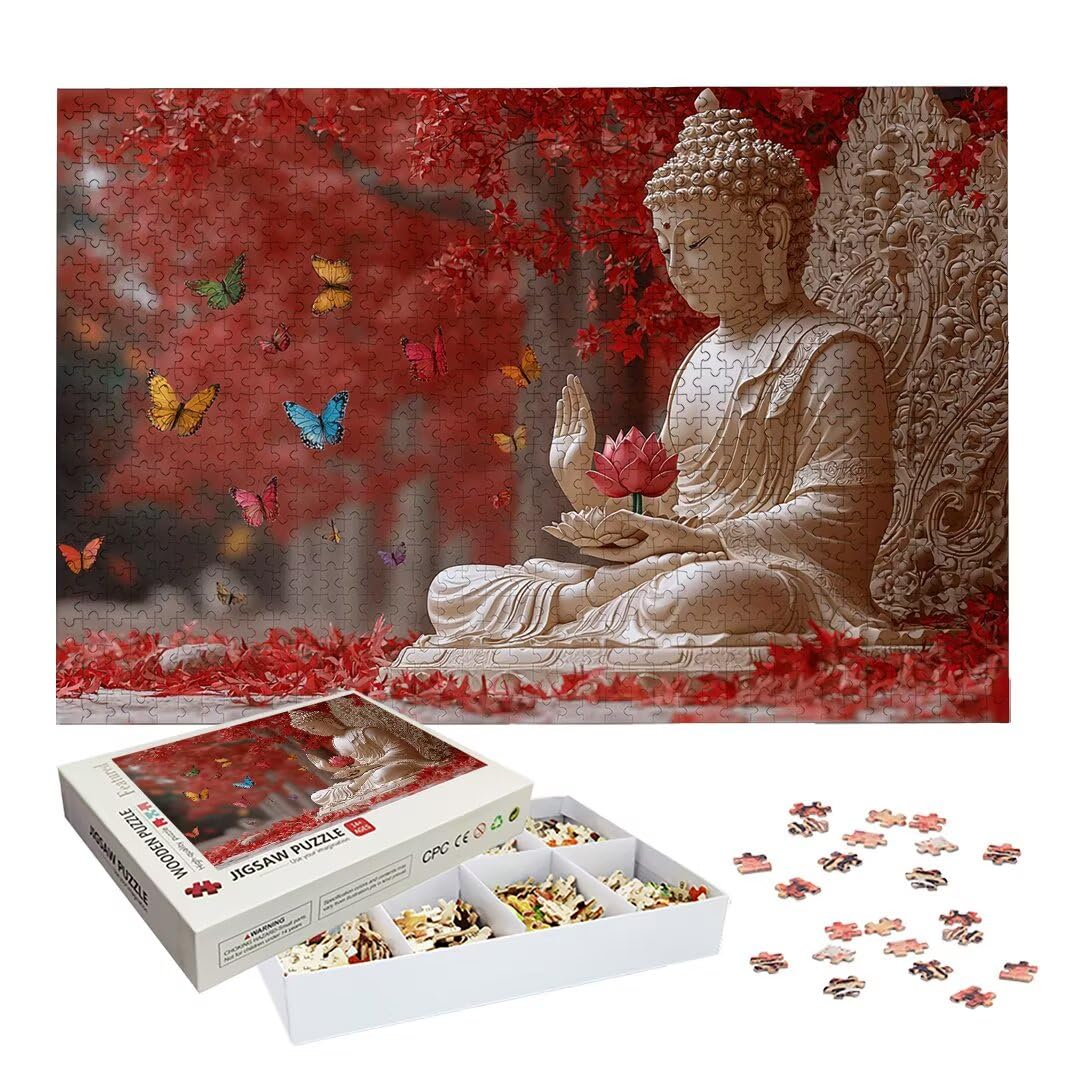 Puzzle 5000 sztuk, drewniane puzzle Zen dla dorosłych, prezenty dla kobiet